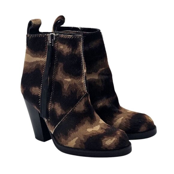 Women's - Acne Studios Colt Brown Camouflage Calf Hair Boots, Size 36 (US 6) - Picture 1 of 11